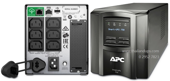 APC Smart-UPS, Line Interactive, 750VA, Tower, 230V, 6x IEC C13 outlets, SmartConnect Port+SmartSlot, AVR, LCD - SMT750IC